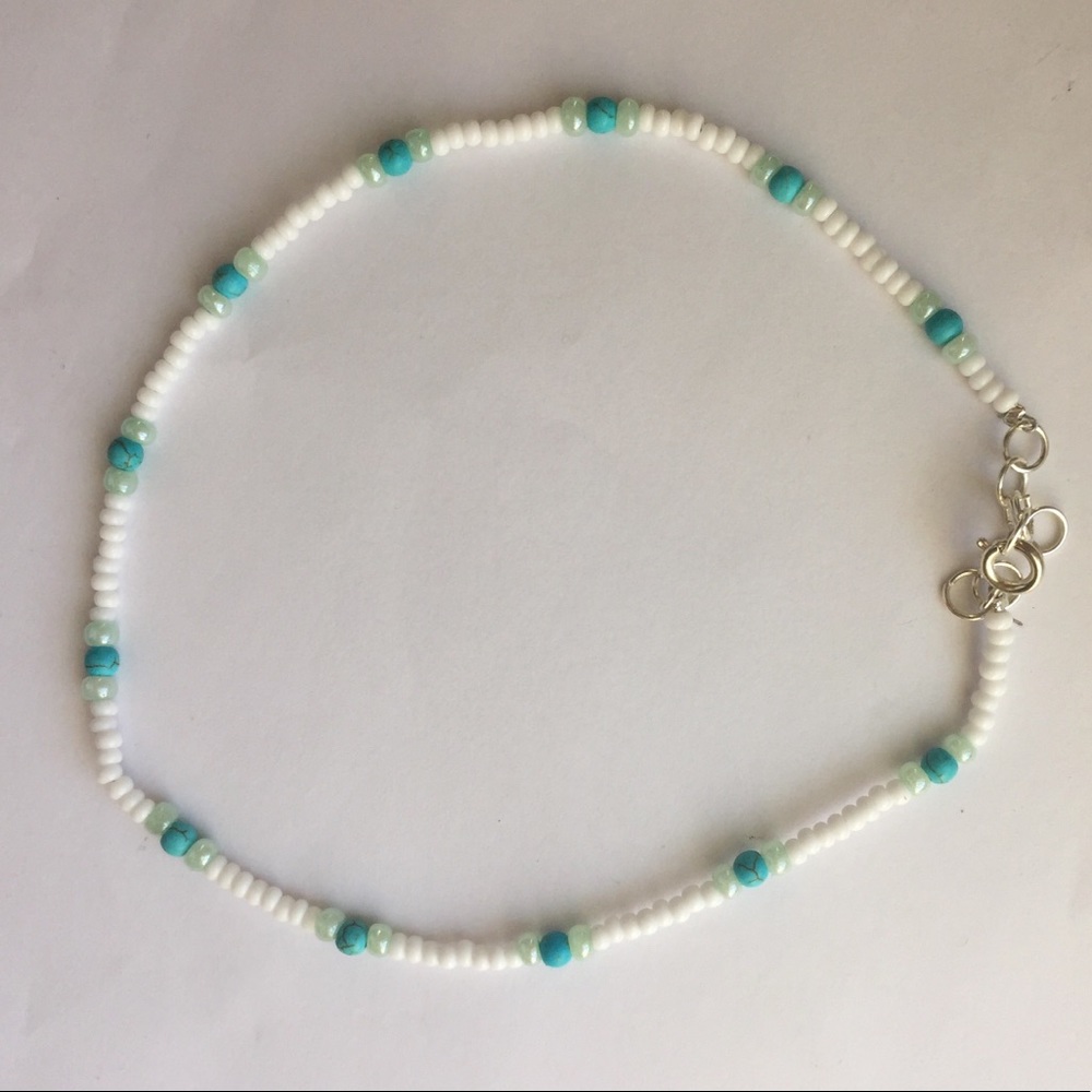 Boho Blue Choker Necklace - Picture 3 of 3